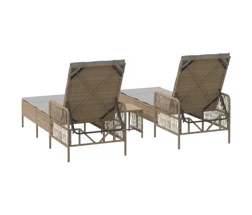 Lamamistool Padjaga 2-Isik 2 Pcs Beež Polürotang