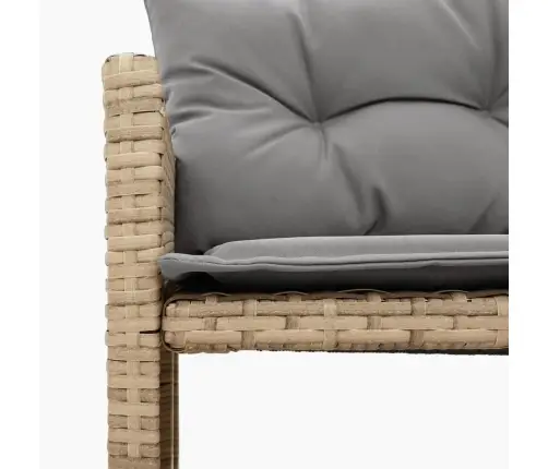 Dārza Dīvāns Ar Galdiņu Un Spilveniem, Bēša Pe Rotangpalma Vidaxl