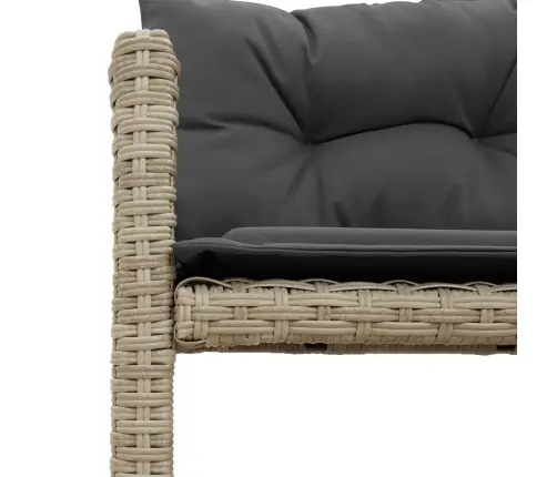 Dārza Dīvāns Ar Galdiņu Un Spilveniem, Pelēka Pe Rotangpalma Vidaxl