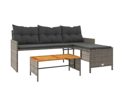 L-Kujuline Aiadiivan Koos Laua Ja Patjadega, Hall, Polürotang