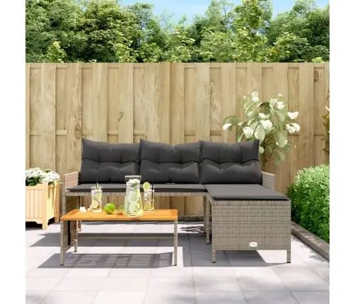 L-Kujuline Aiadiivan Koos Laua Ja Patjadega, Hall, Polürotang