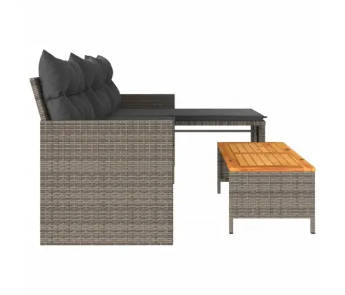 L-Kujuline Aiadiivan Koos Laua Ja Patjadega, Hall, Polürotang