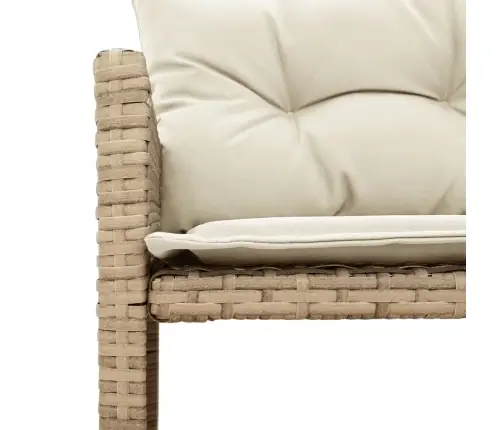 Dārza Dīvāns Ar Galdiņu Un Spilveniem, Bēša Pe Rotangpalma Vidaxl
