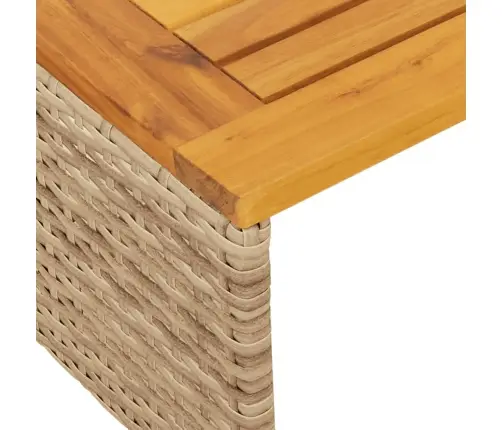 Dārza Dīvāns Ar Galdiņu Un Spilveniem, Bēša Pe Rotangpalma Vidaxl