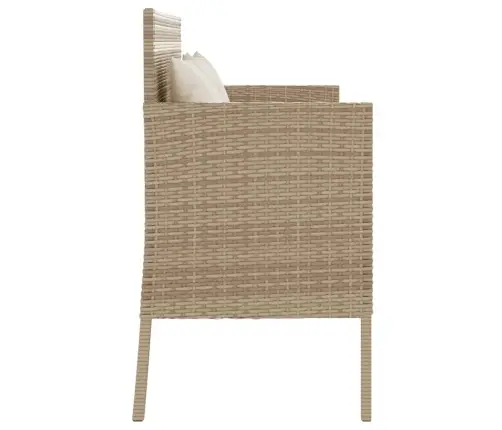 Dārza Sols Ar Matračiem, Bēša Pe Rotangpalma Vidaxl