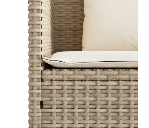 Dārza Sols Ar Matračiem, Bēša Pe Rotangpalma Vidaxl