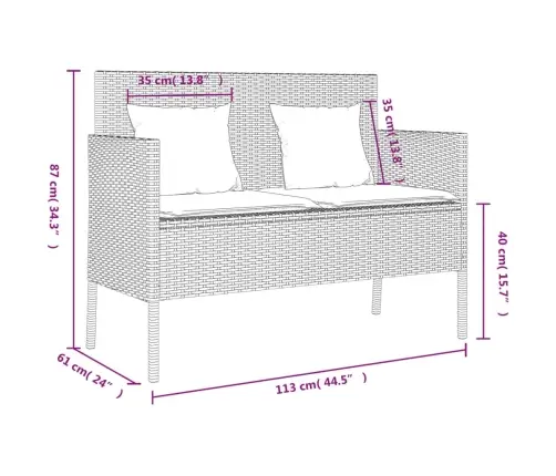 Dārza Sols Ar Matračiem, Bēša Pe Rotangpalma Vidaxl