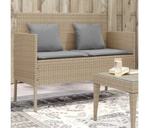 Dārza Sols Ar Matračiem, Bēša Pe Rotangpalma Vidaxl