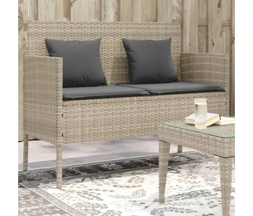 Dārza Sols Ar Matračiem, Gaiši Pelēka Pe Rotangpalma Vidaxl