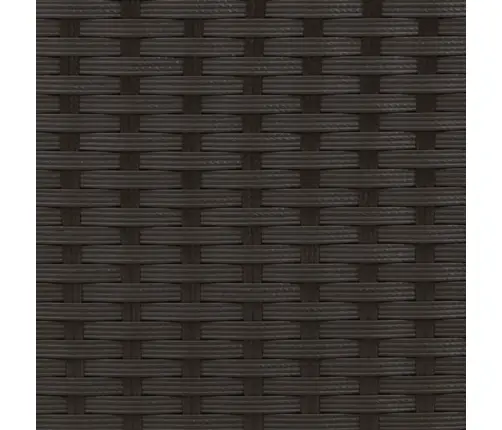 Divvietīgs Dārza Dīvāns Ar Jumtiņu Un Taburetēm, Melns, Pe Vidaxl