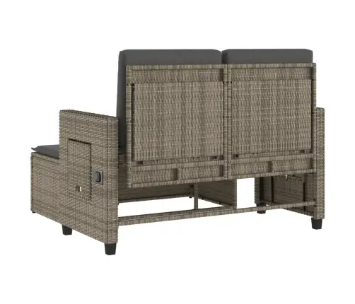 Atgāžams Dārza Krēsls Ar Matračiem, Pelēka Pe Rotangpalma Vidaxl