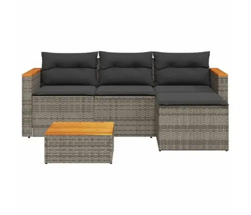 3-Daļīgs Dārza Dīvāna Komplekts Ar Matračiem, Pelēks Pe Pinums Vidaxl