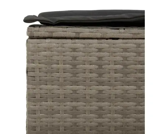 3-Daļīgs Dārza Dīvāna Komplekts Ar Matračiem, Pelēks Pe Pinums Vidaxl