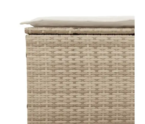 Trīsvietīgs Dārza Dīvāns Ar Matračiem, Bēša Pe Rotangpalma Vidaxl