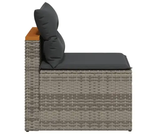 Dārza Dīvāni Bez Roku Baltiem, Matrači, 2Gb., Pelēka Pe Pinums Vidaxl