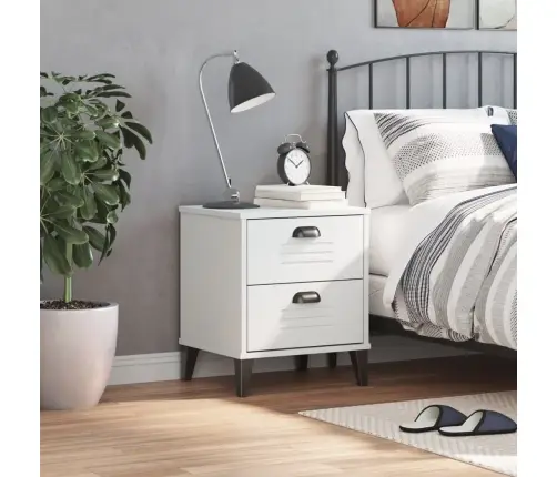 Naktsskapītis Viken, Balts, Inženierijas Koks Vidaxl