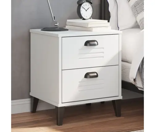 Naktsskapītis Viken, Balts, Inženierijas Koks Vidaxl