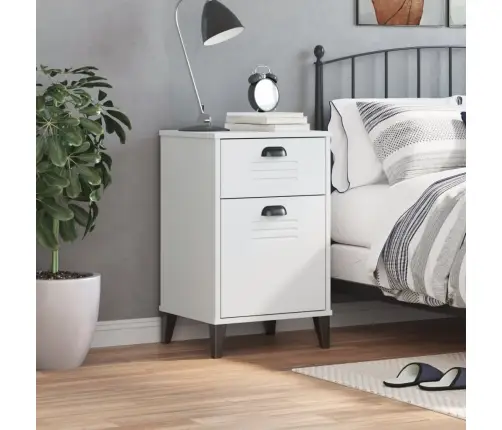 Naktsskapītis Viken, Balts, Inženierijas Koks Vidaxl