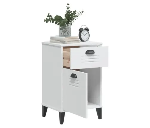 Naktsskapītis Viken, Balts, Inženierijas Koks Vidaxl