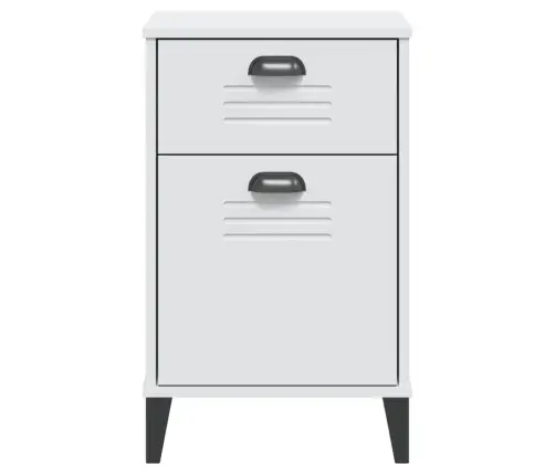 Naktsskapītis Viken, Balts, Inženierijas Koks Vidaxl