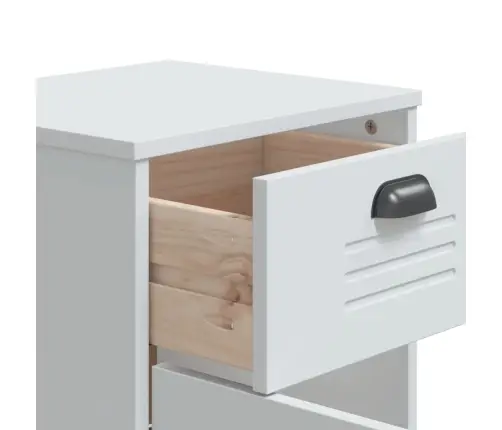 Naktsskapītis Viken, Balts, Inženierijas Koks Vidaxl