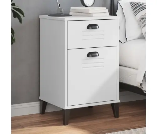 Naktsskapītis Viken, Balts, Inženierijas Koks Vidaxl