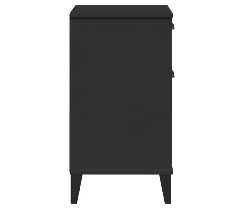 Naktinė Spintelė Viken, Juodos Spalvos, Pušies Medienos Masyvas