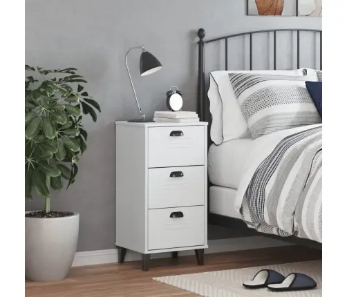 Naktsskapītis Viken, Balts, Inženierijas Koks Vidaxl