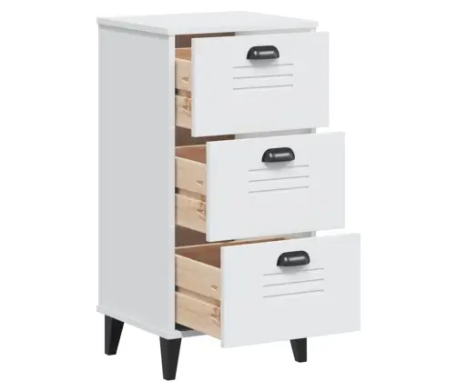 Naktsskapītis Viken, Balts, Inženierijas Koks Vidaxl