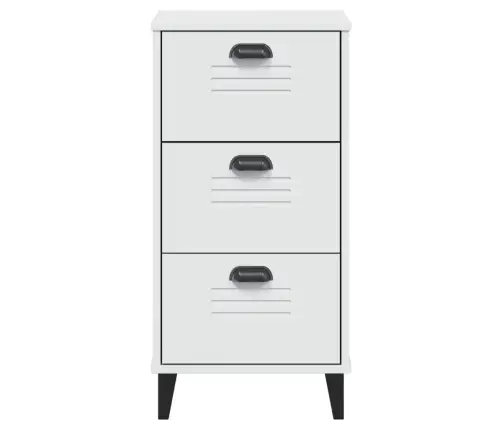 Naktsskapītis Viken, Balts, Inženierijas Koks Vidaxl