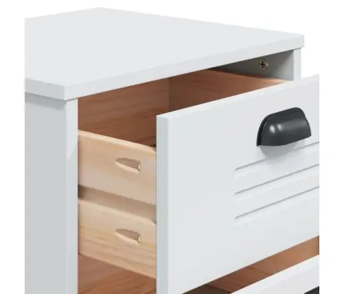 Naktsskapītis Viken, Balts, Inženierijas Koks Vidaxl