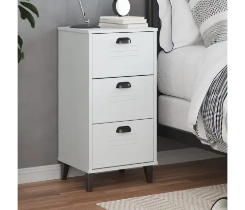 Naktsskapītis Viken, Balts, Inženierijas Koks Vidaxl