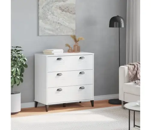 Spintelė Su Stalčiais Viken, Baltos Spalvos, Pušies Masyvas