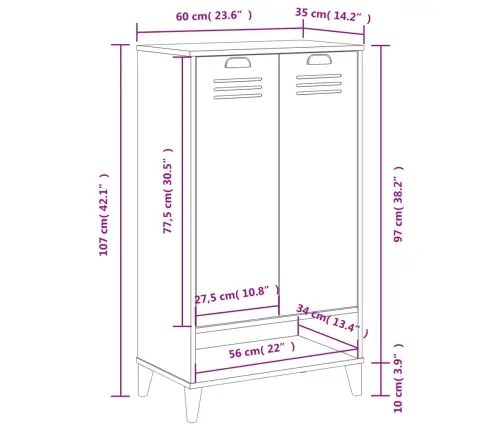 Apavu Skapītis Viken, Balts, Inženierijas Koks Vidaxl