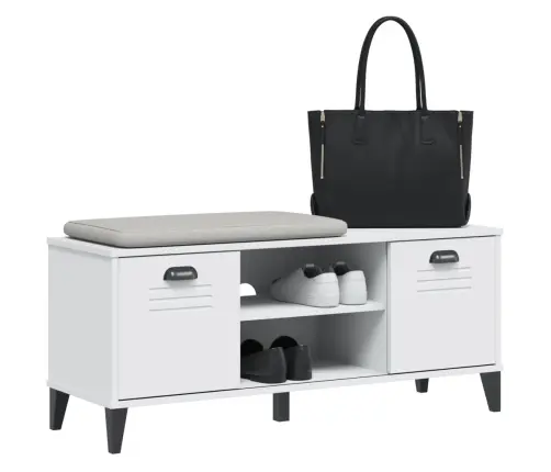 Apavu Skapis Viken, 106X35X45 Cm, Balts, Inženierijas Koks Vidaxl