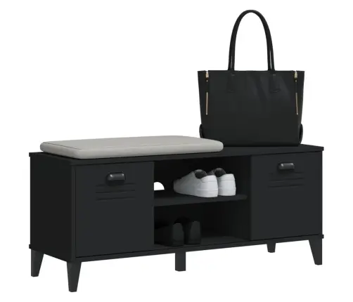 Apavu Skapis Viken, 106X35X45 Cm, Melns, Inženierijas Koks Vidaxl