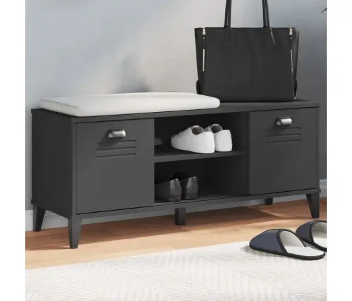 Apavu Skapis Viken, 106X35X45 Cm, Melns, Inženierijas Koks Vidaxl