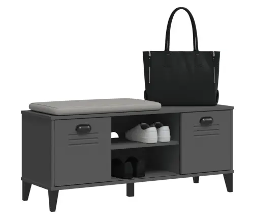 Jalatsipink "Viken", Antratsiithall, 106X35X45 cm Tehispuit