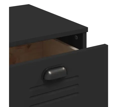 Šoninė Spintelė Viken, Juoda, 80X40X80cm Pušies Masyvas