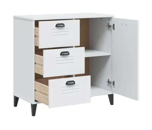 Šoninė Spintelė Viken, Balta, 80X40X80cm Pušies Masyvas