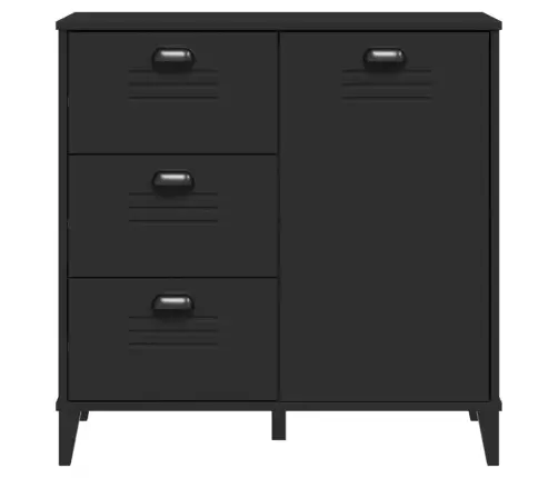 Šoninė Spintelė Viken, Juoda, 80X40X80cm Pušies Masyvas