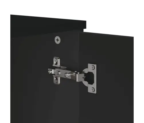 Šoninė Spintelė Viken, Juoda, 80X40X80cm Pušies Masyvas