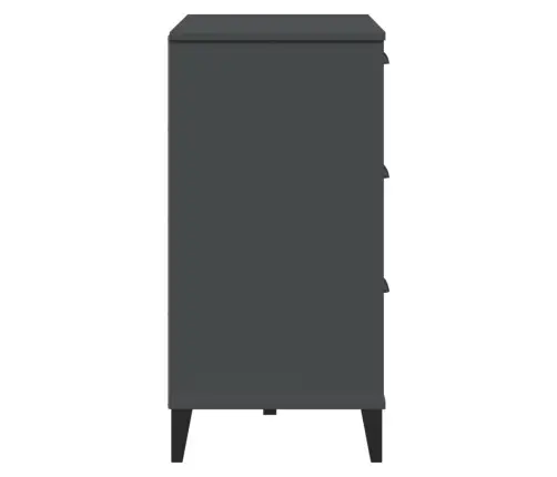 Grāmatu Plaukts Viken, Pelēks, 80X40X80 Cm, Inženierijas Koks Vidaxl