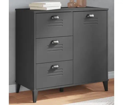 Grāmatu Plaukts Viken, Pelēks, 80X40X80 Cm, Inženierijas Koks Vidaxl