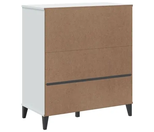 Knygų Spinta Viken, Balta, 80X40X90cm Pušies Medienos Masyvas