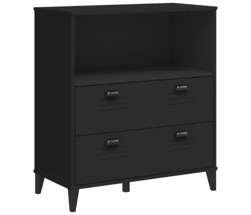 Grāmatu Plaukts Viken, Melns, 80X40X90 Cm, Inženierijas Koks Vidaxl