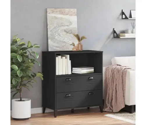 Grāmatu Plaukts Viken, Melns, 80X40X90 Cm, Inženierijas Koks Vidaxl