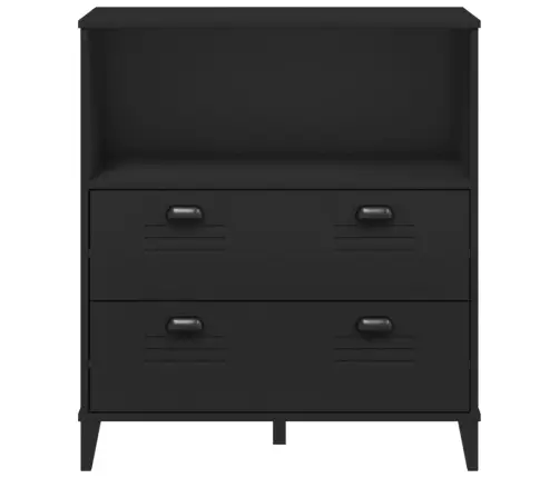 Grāmatu Plaukts Viken, Melns, 80X40X90 Cm, Inženierijas Koks Vidaxl