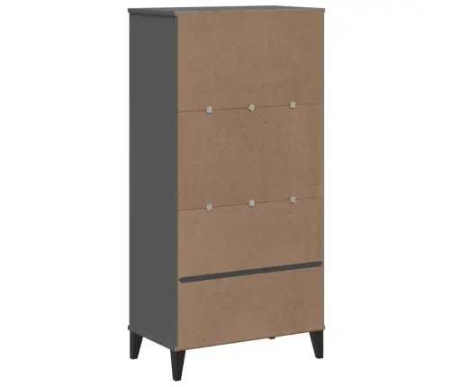 Grāmatu Plaukts Viken, Pelēks, 60X35X123 Cm, Inženierijas Koks Vidaxl