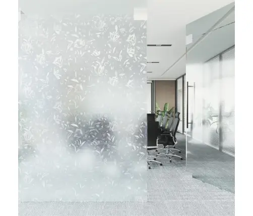 Loga Plēve, Matēta, Puķes Raksts, 60X500 Cm, Pvc Vidaxl